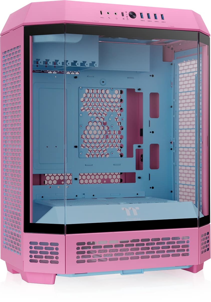 Thermaltake - The Tower 600 Mid Tower ATX PC Case - Bubble Pink