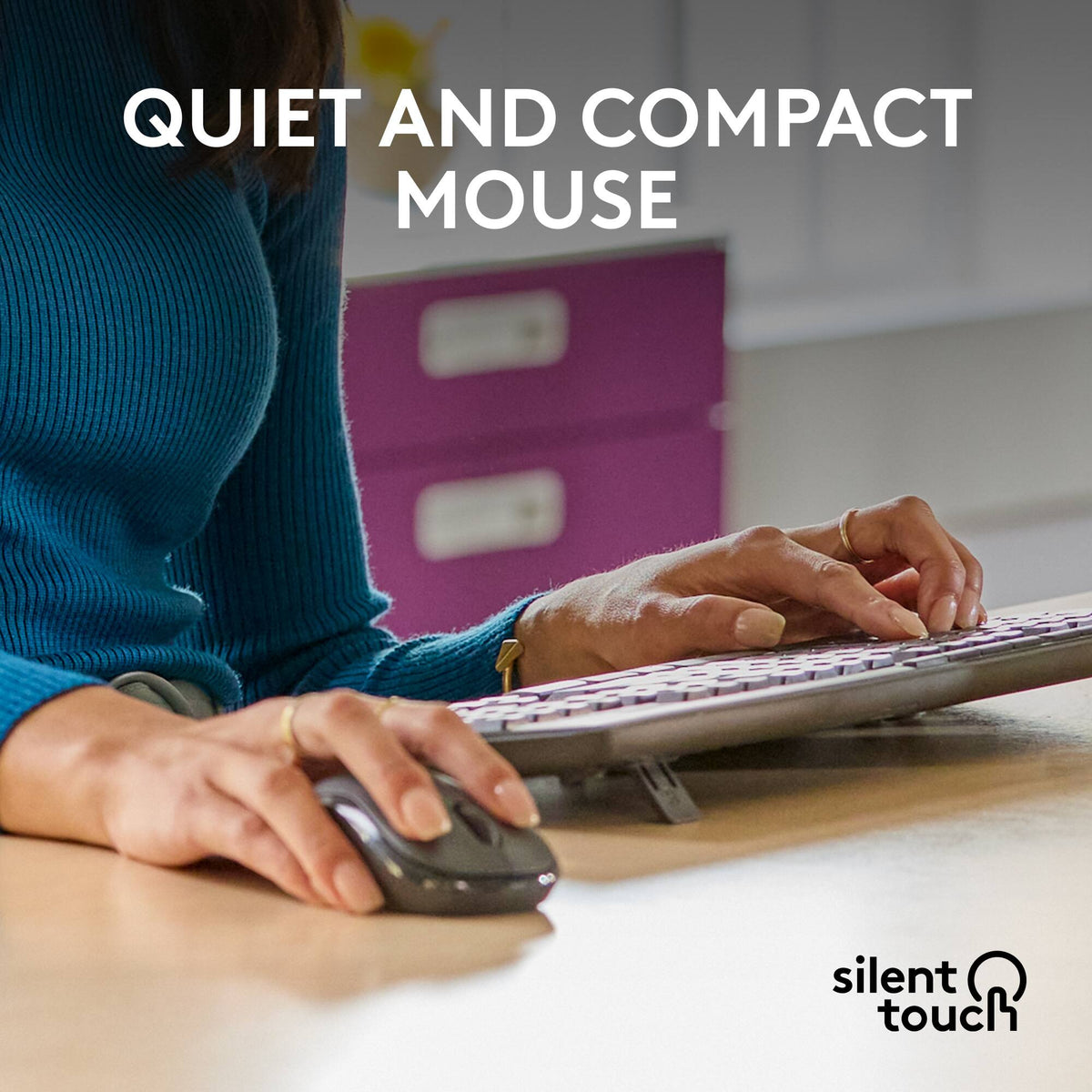 Logitech - MK370 Combo for Business Full-Size Wireless Membrane Keyboard and Mouse Bundle with Secure Logi Bolt USB Connection - Graphite