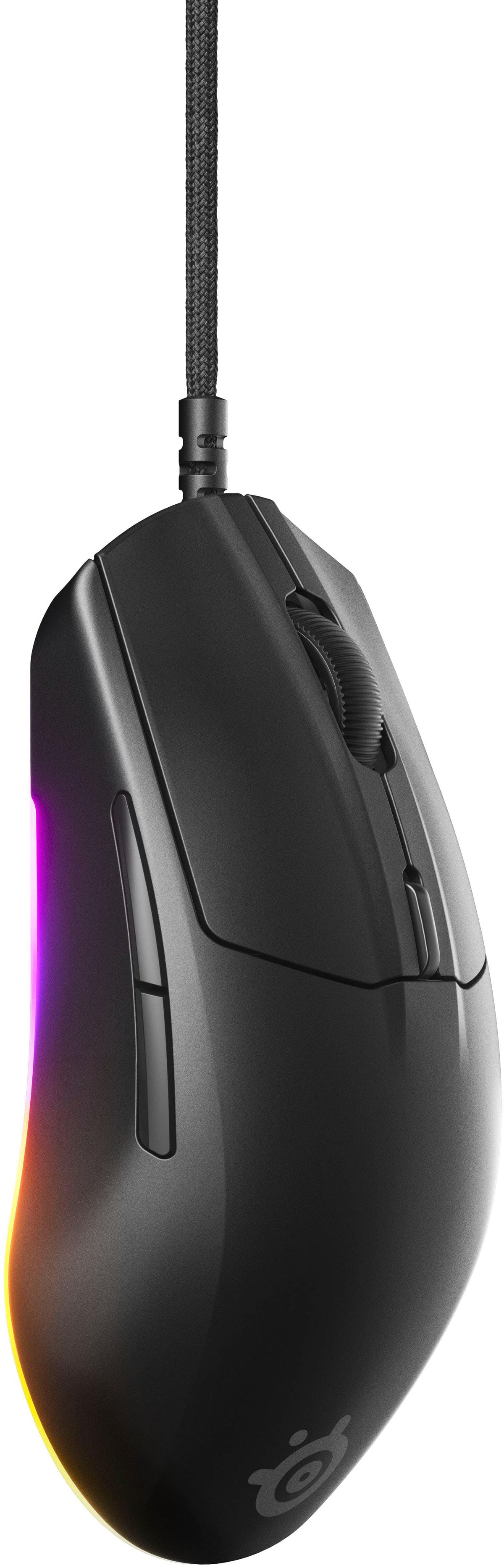 SteelSeries - Rival 3 Gen 2 Wired Optical Gaming Mouse with 3-Zone RGB for PC - Wired - Black