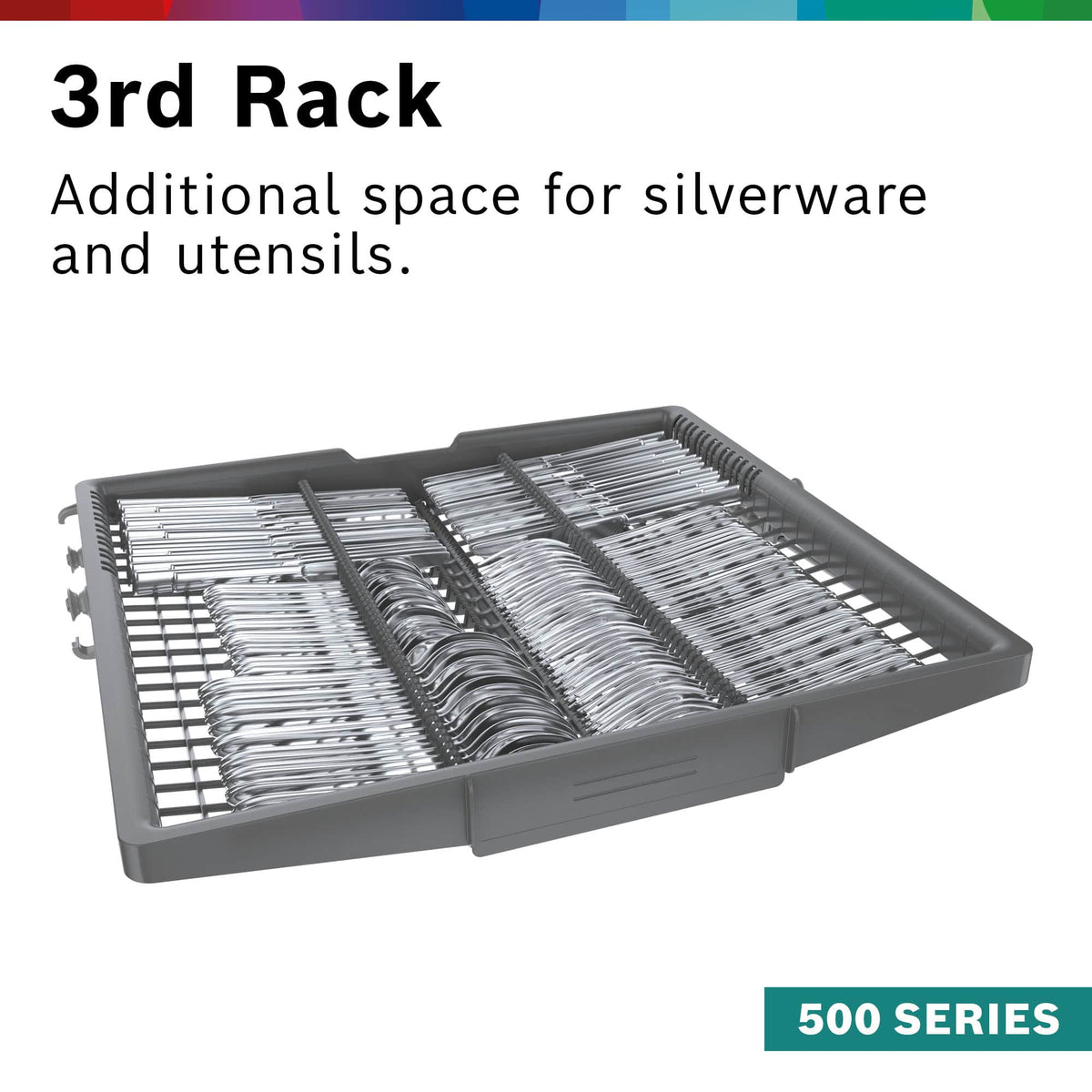 Bosch - 500 Series 24" Top Control Smart Built-In Stainless Steel Tub Dishwasher with 3rd Rack and AutoAir, 44 dBA - Stainless Steel