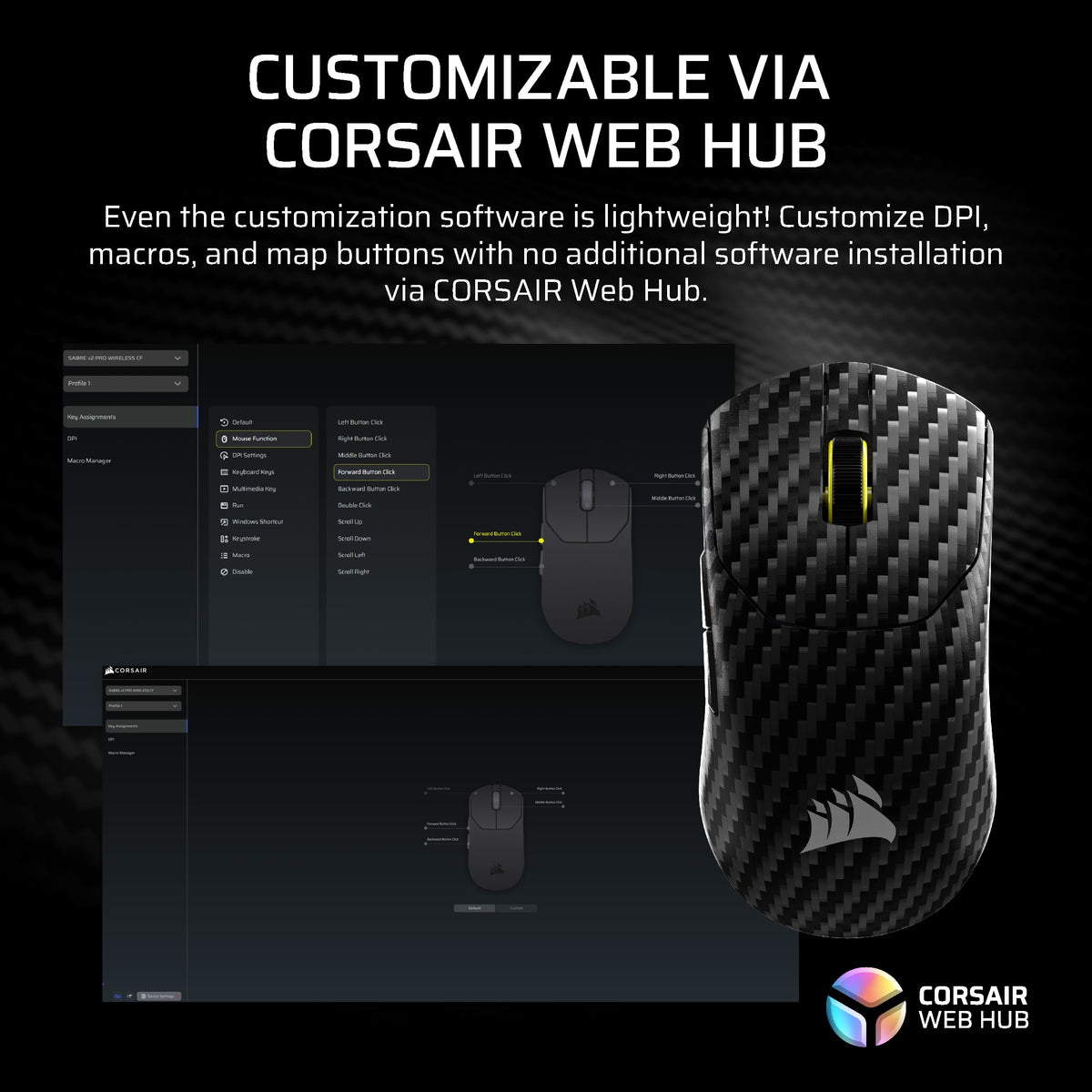 CORSAIR - SABRE v2 PRO Wireless FPS CF Gaming Mouse - Wireless - Black