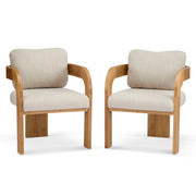 2 Pack Dining Chairs With Pillow Back