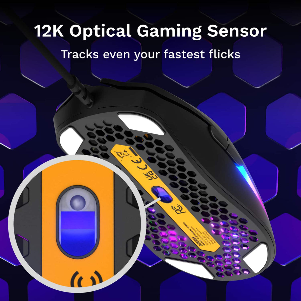 Glorious - Model O Eternal Lightweight Wired Optical Gaming Mouse with Dual-Zone RGB Lighting - Wired - Matte Black