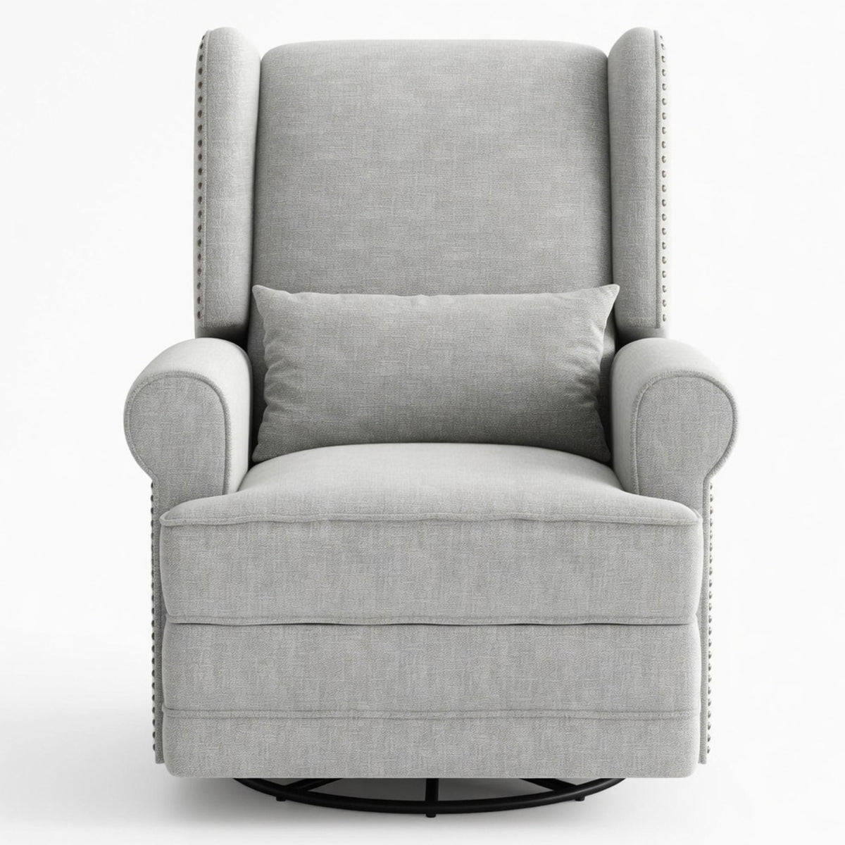 Sillón reclinable giratorio extra ancho con otomana