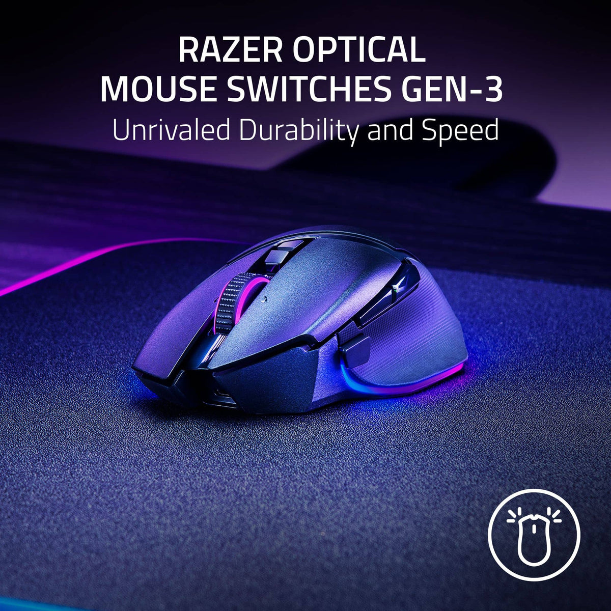 Razer - Basilisk V3 Pro 35K Optical Gaming Mouse with HyperScroll Tilt Wheel - Wireless - Black