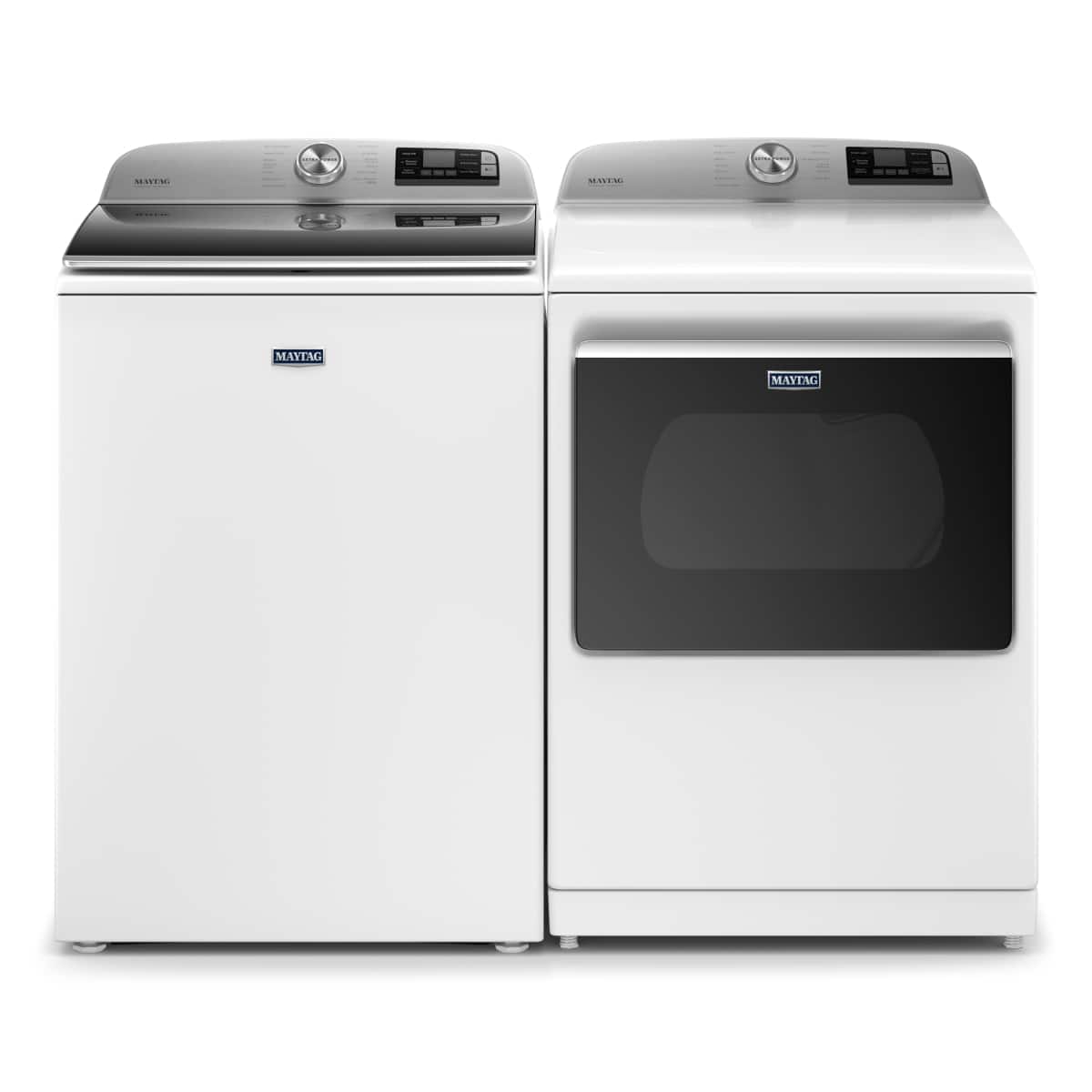 Maytag - 5.3 Cu. Ft. High Efficiency Smart Top Load Washer with Extra Power Button - White