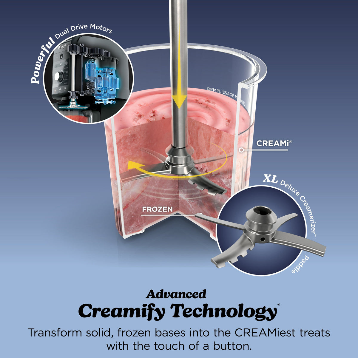 Ninja - Creami XL Deluxe 11-in-1 Ice Cream & Frozen Treat Maker - Navy