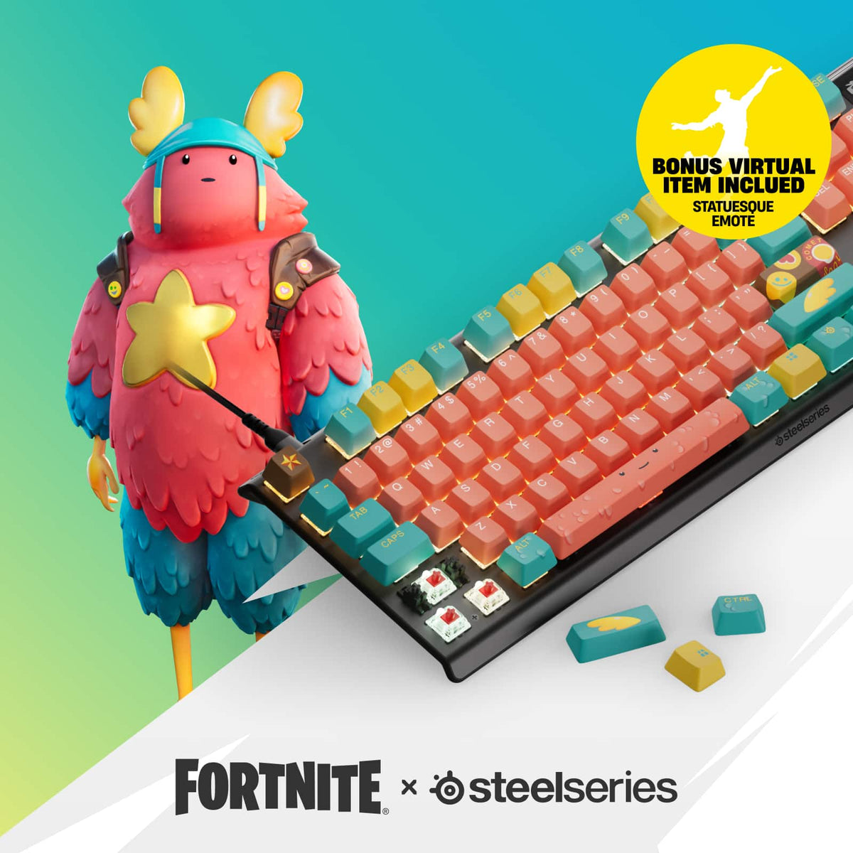 SteelSeries - PBT Accessory Keycaps - Fortnite Guff Edition - Multi