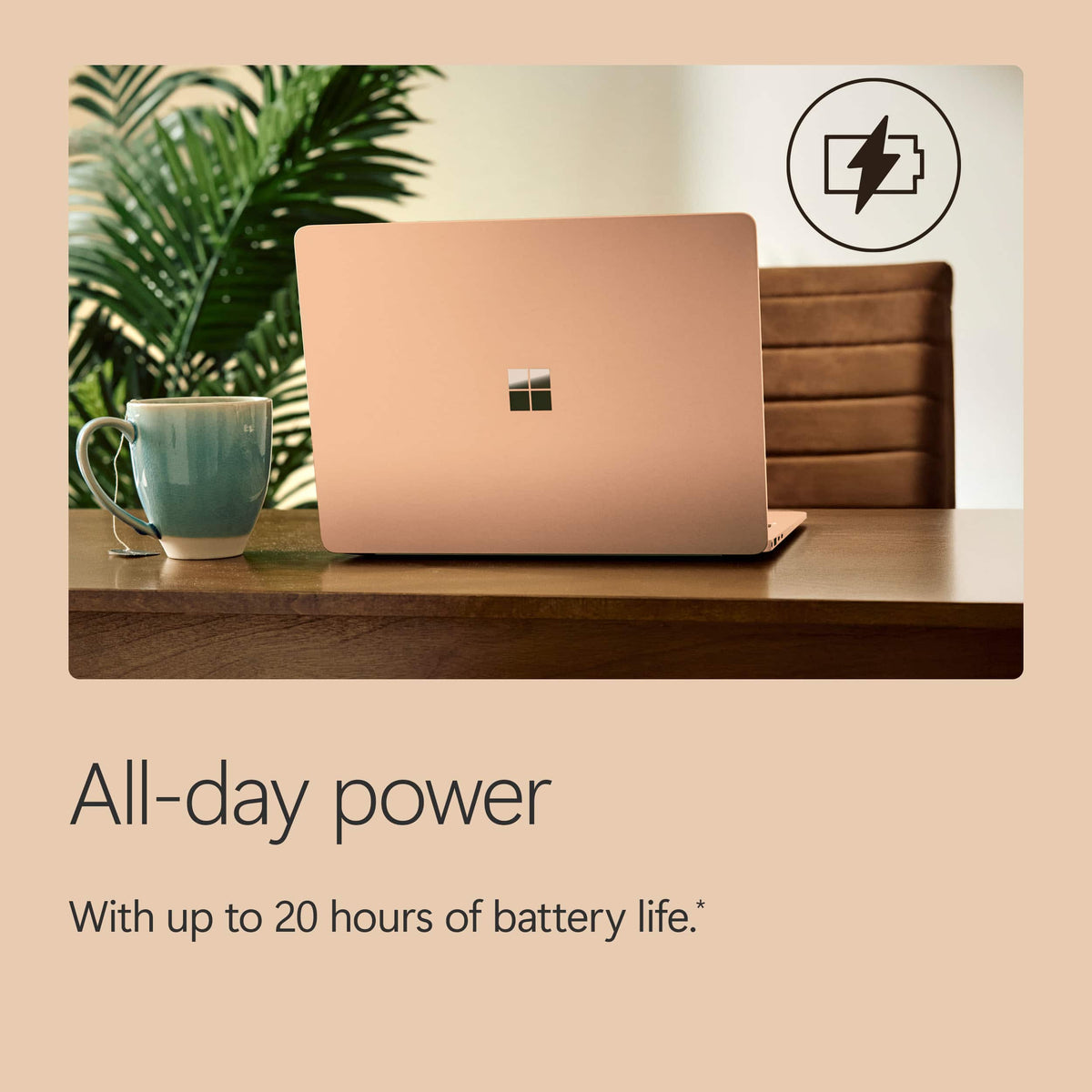 Microsoft - Surface Laptop - 13.8" 2K Touchscreen - Snapdragon X2 Elite (12 Core) 2026 - 16GB - 1TB Storage - Dune