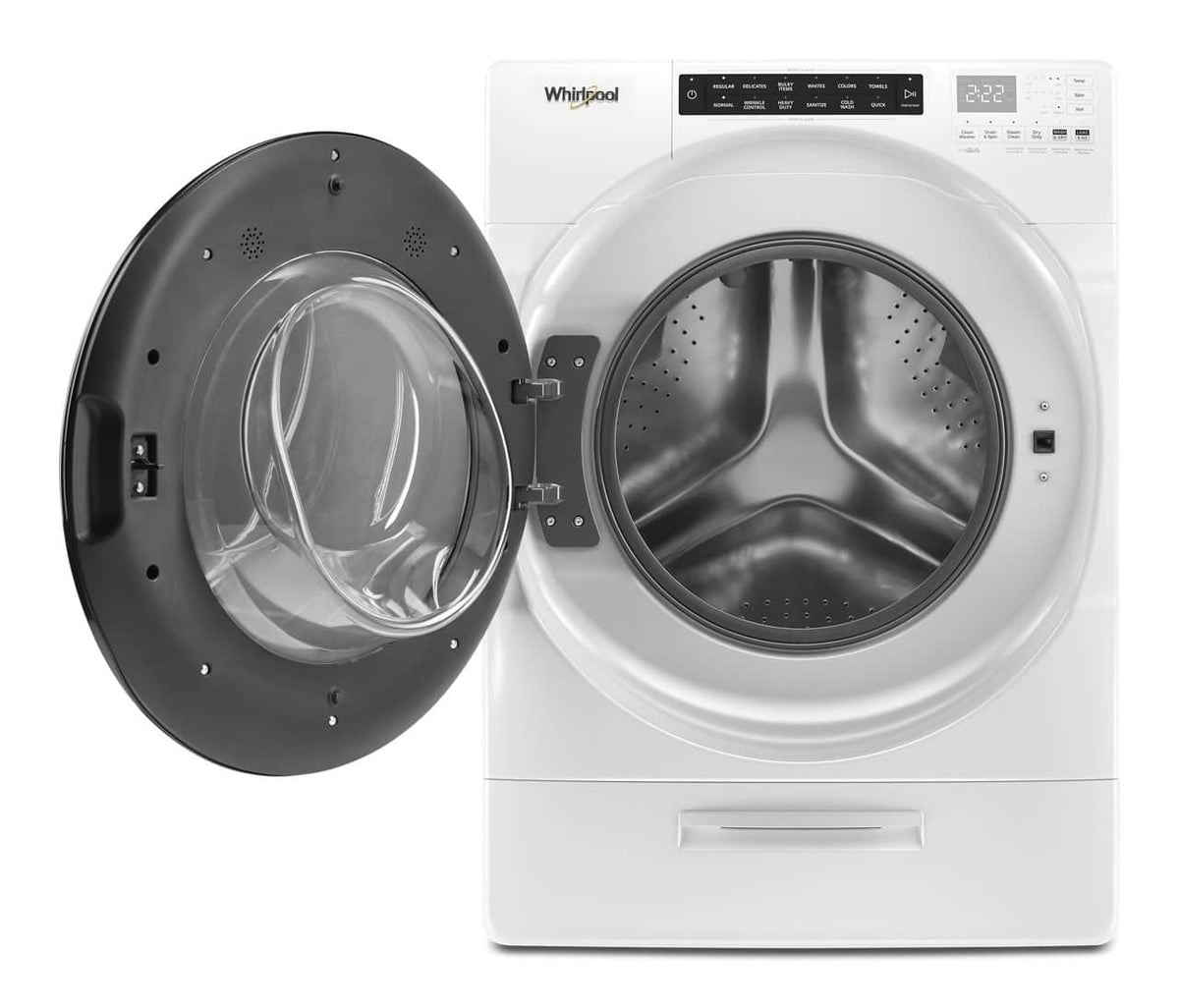 Whirlpool - 4.5 Cu. Ft High Efficiency All In One Washer/Dryer Combo with Steam and Load & Go XL Dispenser - White