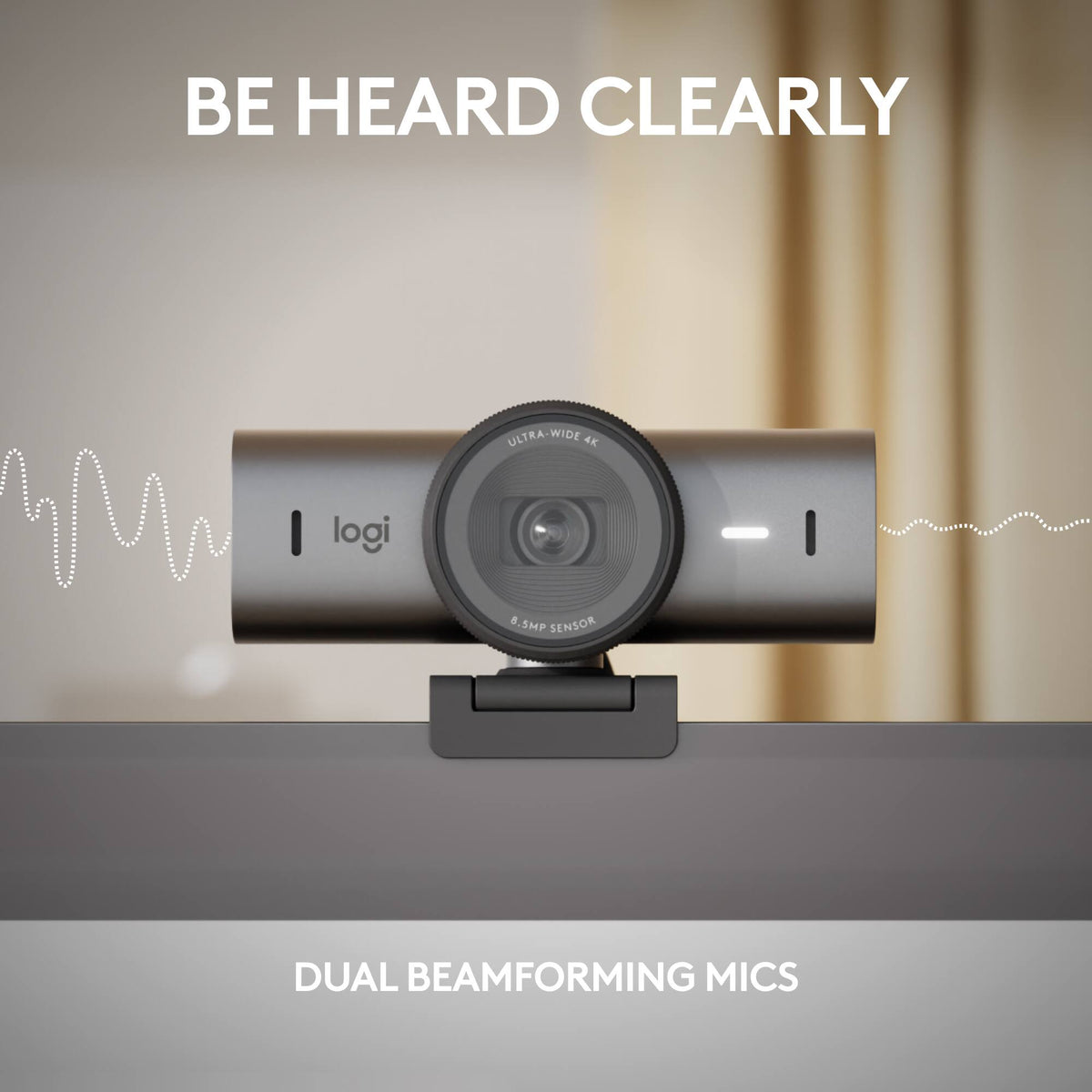 Logitech - MX Brio 705 4K Webcam with AI-powered Image Enhancement - Graphite