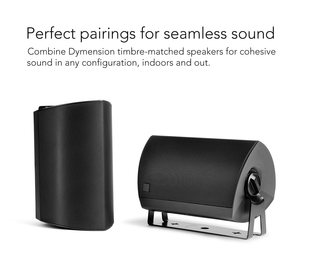 Definitive Technology - Dymension 5.25" 2-Way Outdoor Wall Mount Speakers Pair - Black