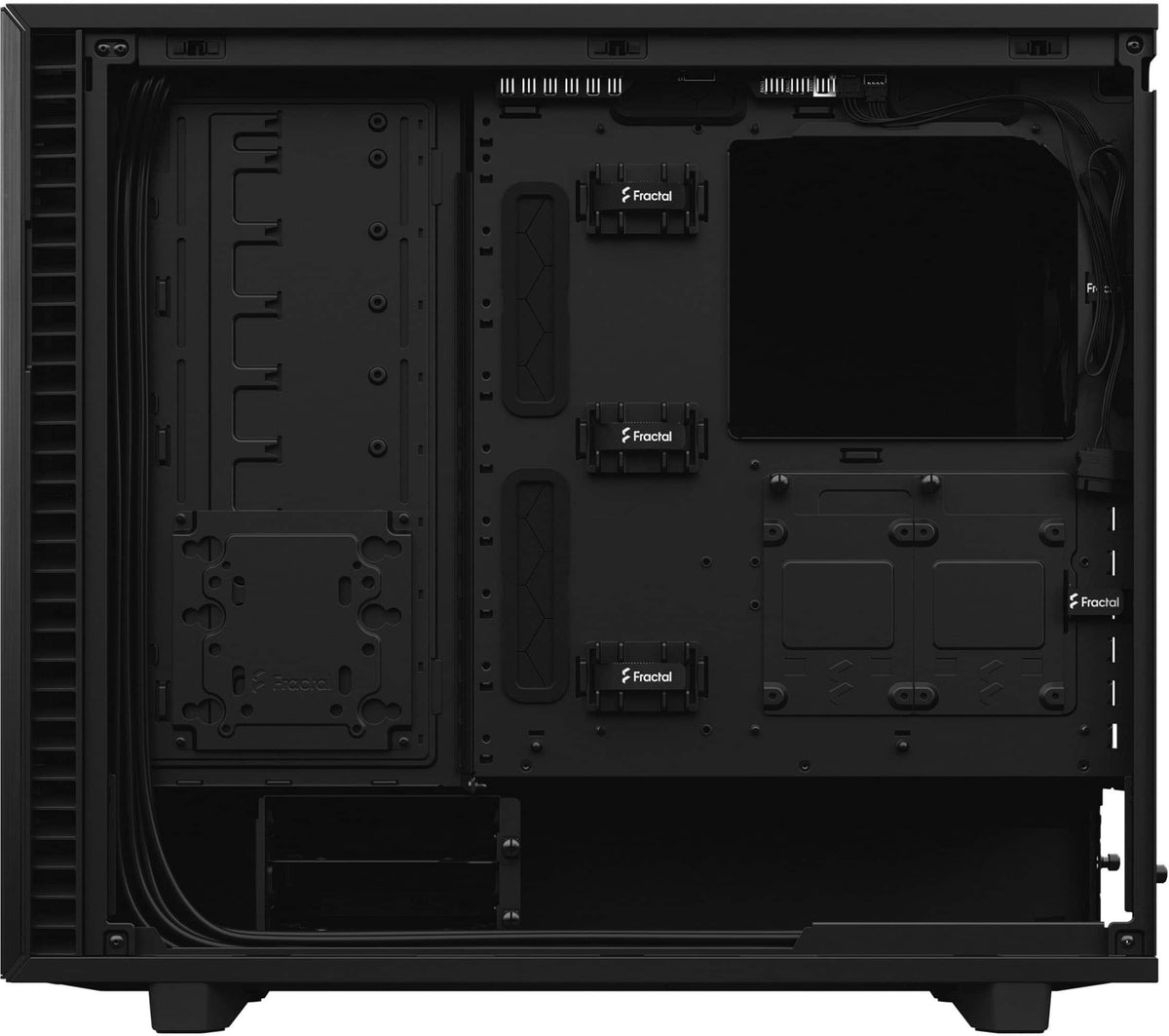 Fractal Design - Define 7 Black Brushed Aluminum/Steel E-ATX Silent Modular Mid Tower PC Case - Black