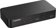 Insignia™ - HDMI 3-Port Switch with 4K HDR Inputs - Black