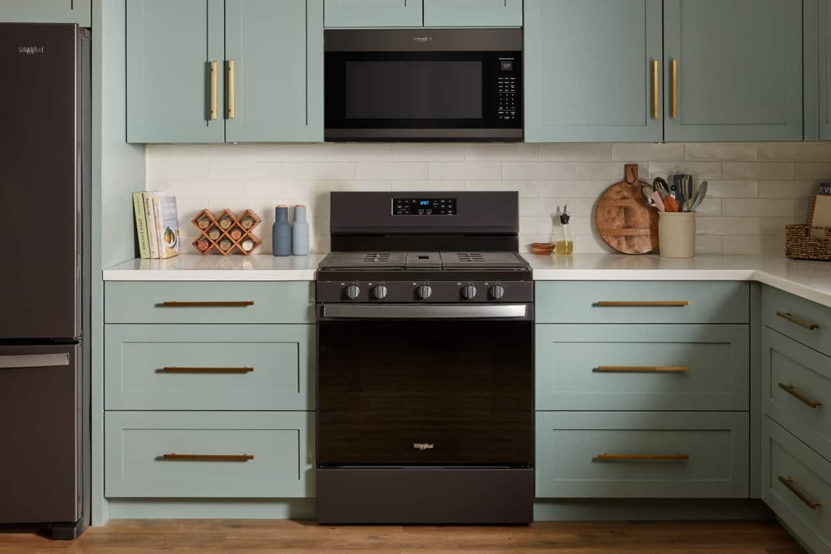 Whirlpool - 2.1 cu. ft. Microwave Hood with Sensor Cooking and AccuPop - Black Stainless Steel
