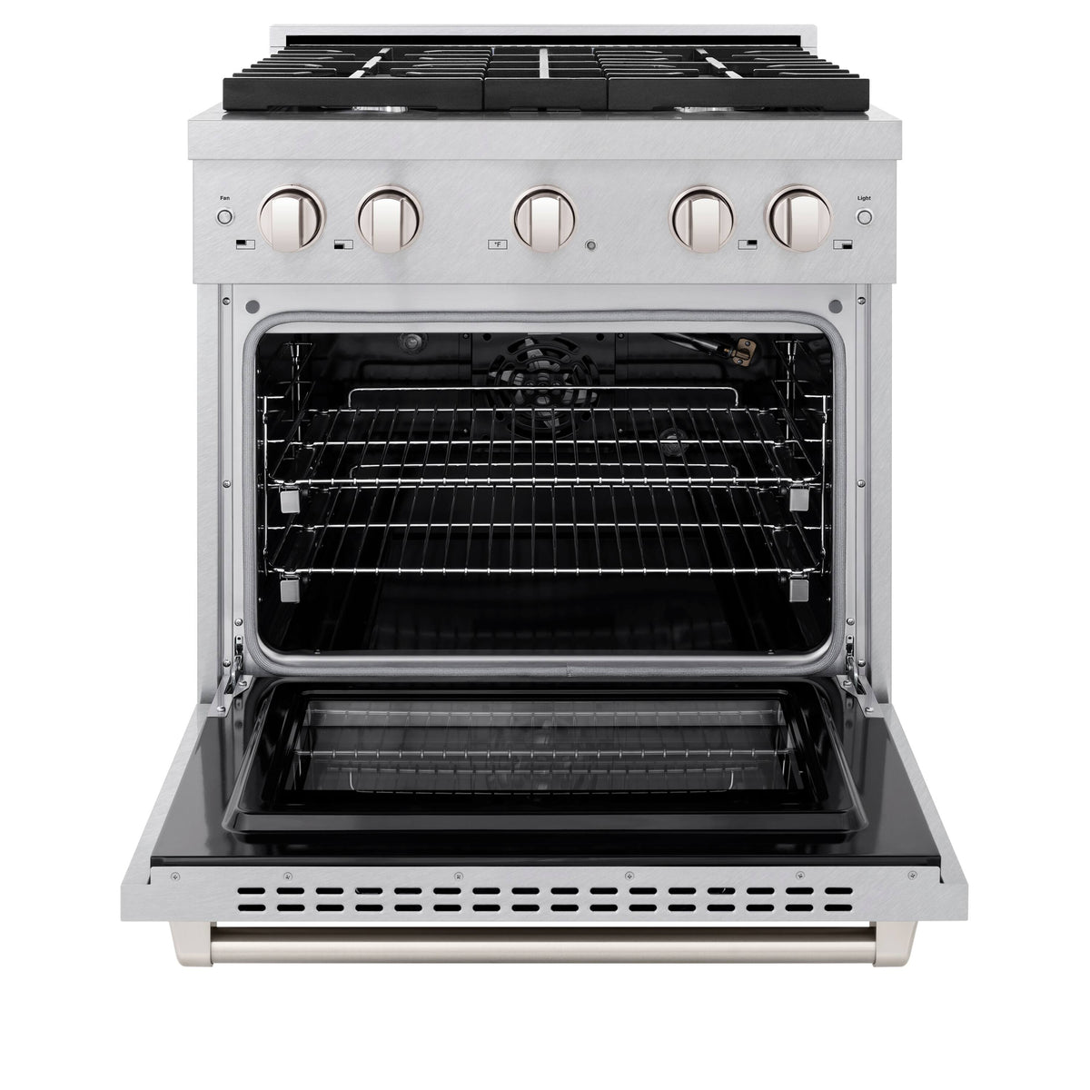 30 in. Wide 4 Burner ZLINE Paramount Gas Range Convection Oven (SGRS-30) - Stainless Steel