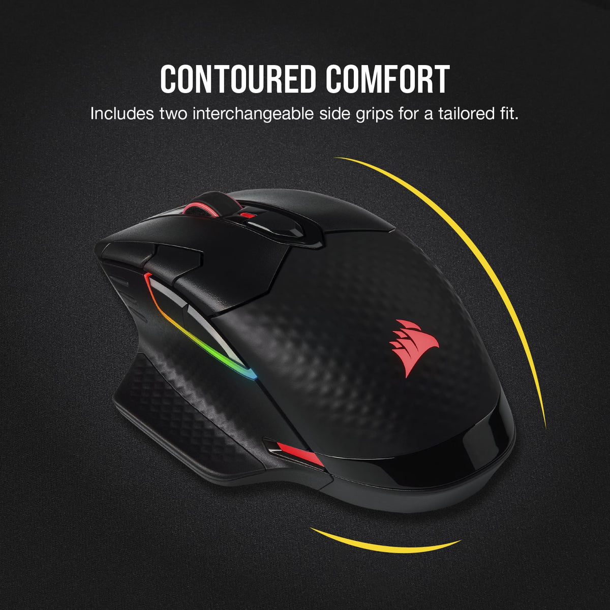 CORSAIR - DARK CORE RGB PRO Wireless FPS/MOBA/MMO Optical Gaming Mouse with Slipstream Technology - Wireless - Black