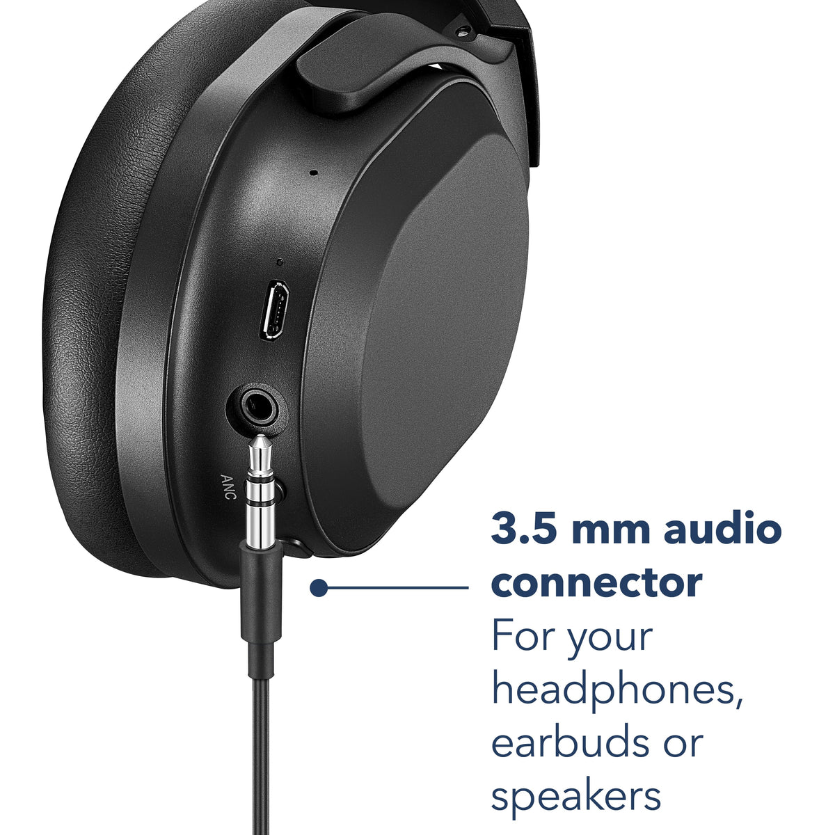Insignia™ - 3’ USB-C to 3.5 mm Cable - Black