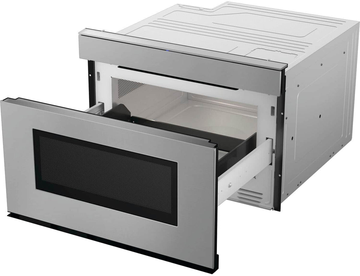 Sharp - 24 In 1.2 CuFt Built-In Smart Microwave Drawer Oven with Sensor Cooking and Easy Wave Open - Stainless Steel