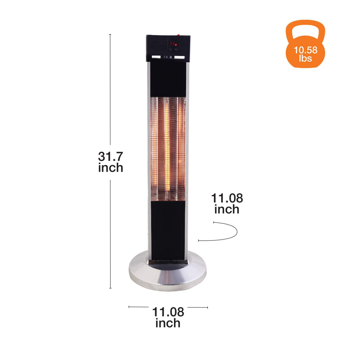Lifesmart - Outdoor Infrared Tower Heater - Black