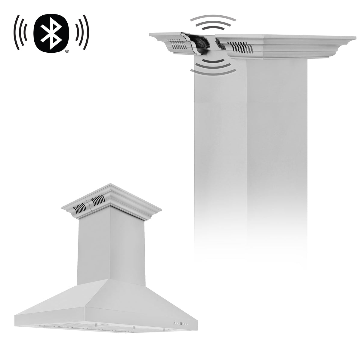 ZLINE - 36 inches - Externally Vented - Island Range Hood - Stainless Steel