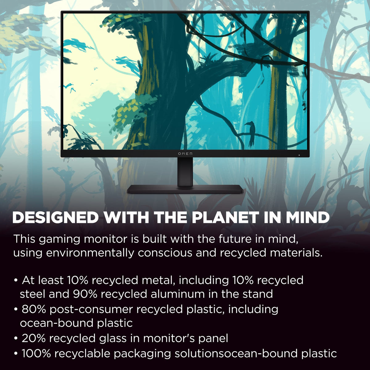 HP OMEN - 24.5" IPS Full HD 360Hz G-SYNC & FreeSync Compatible Gaming Monitor w/ VESA HDR & Adjustable Height (HDMI, DisplayPort) - Black
