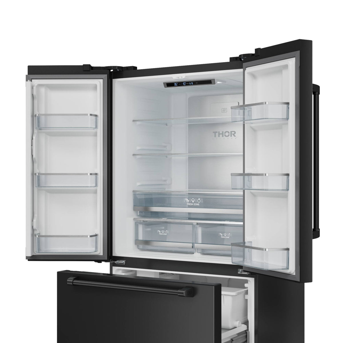 36 in. Wide Gordon Ramsay Series by Thor Kitchen 20.3 Cu. Ft. Counter Depth Refrigerator - Black