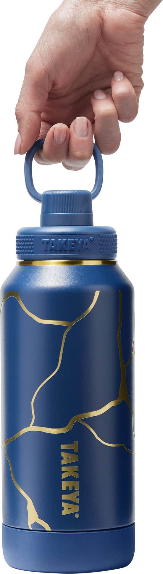 Takeya - Kintsugi 32-oz. Leakproof Water Bottle with Spout Lid - Bleu Marine