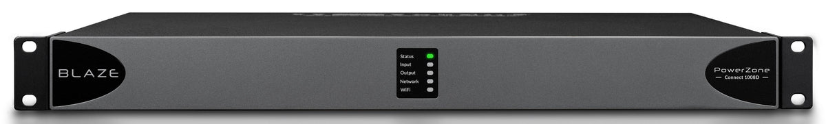 Sonance - Blaze PowerZone Connect 1008D – 1000 W DSP-enabled Class-D amplifier with 8 channels and Dante (Each) - Black