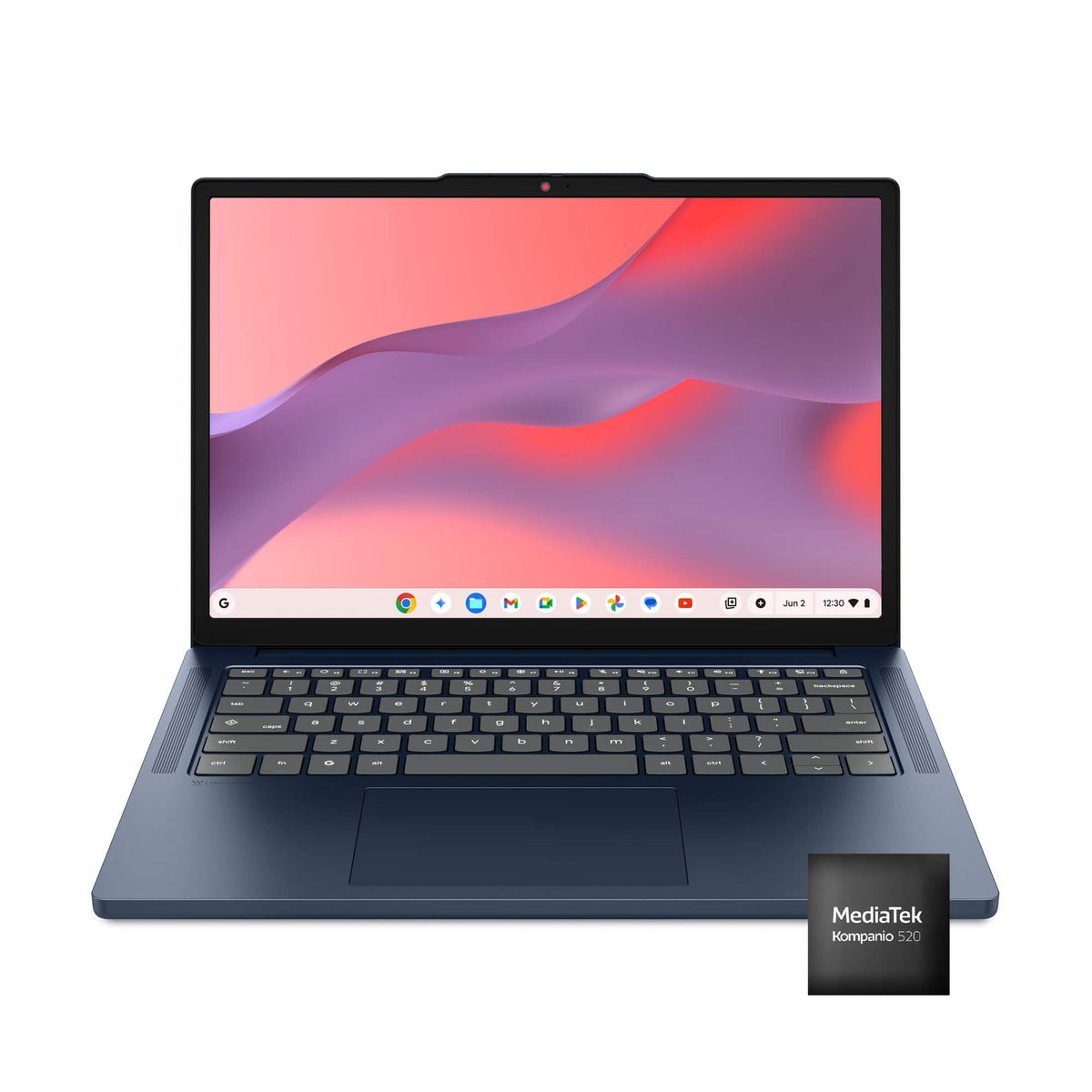 Lenovo - IdeaPad Slim 3 Chromebook - 14" 2K Touchscreen Laptop - MediaTek Kompanio 540 2025 - 8GB Memory - 128GB UFS - Cosmic Blue