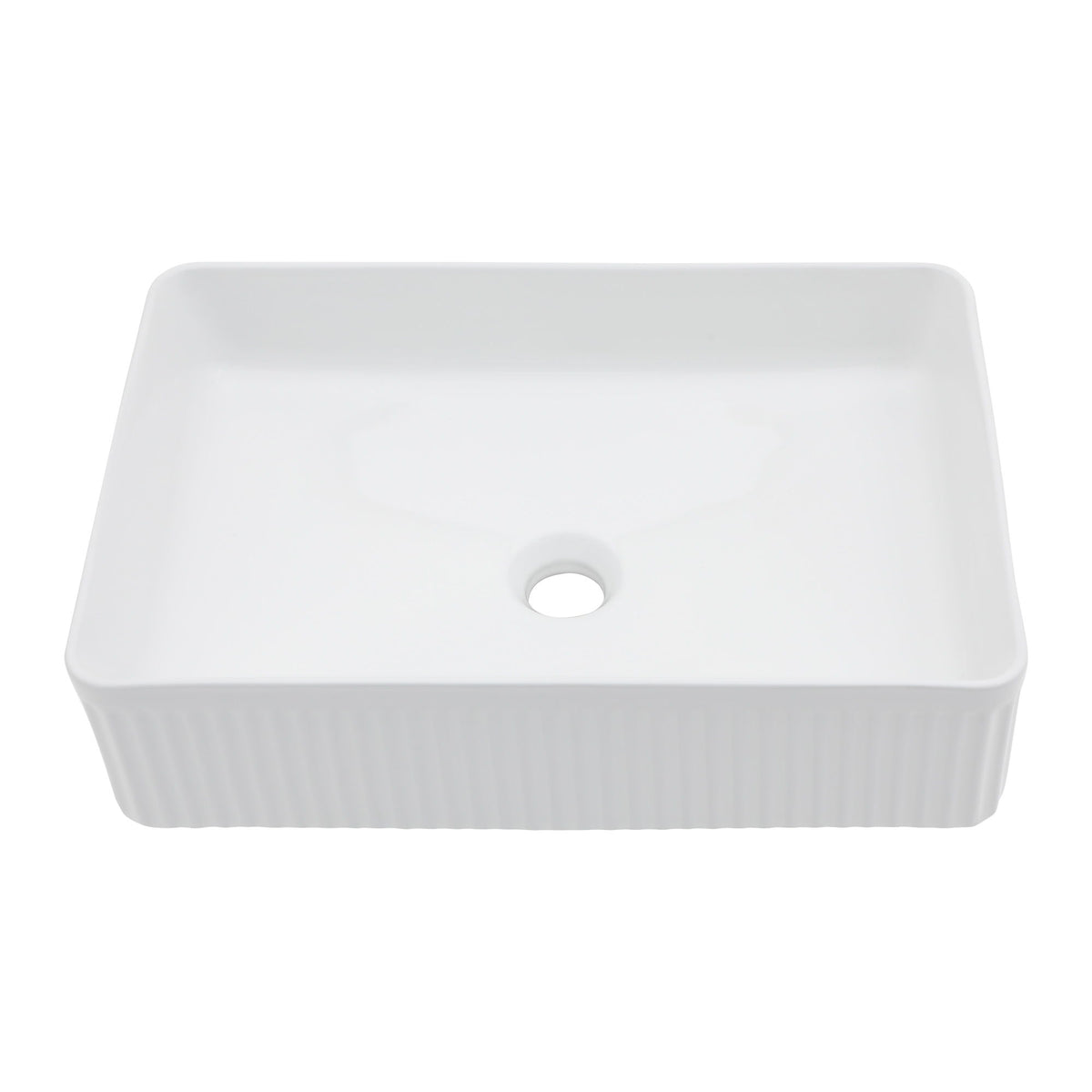 Modern Ceramic Rectangular Vessel Bathroom Sink