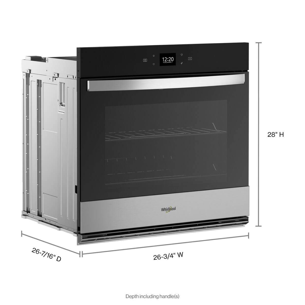 Whirlpool - 4.3 Cu. Ft. Single Wall Oven with Air Fry When Connected .- Fingerprint Resistant - Stainless Steel