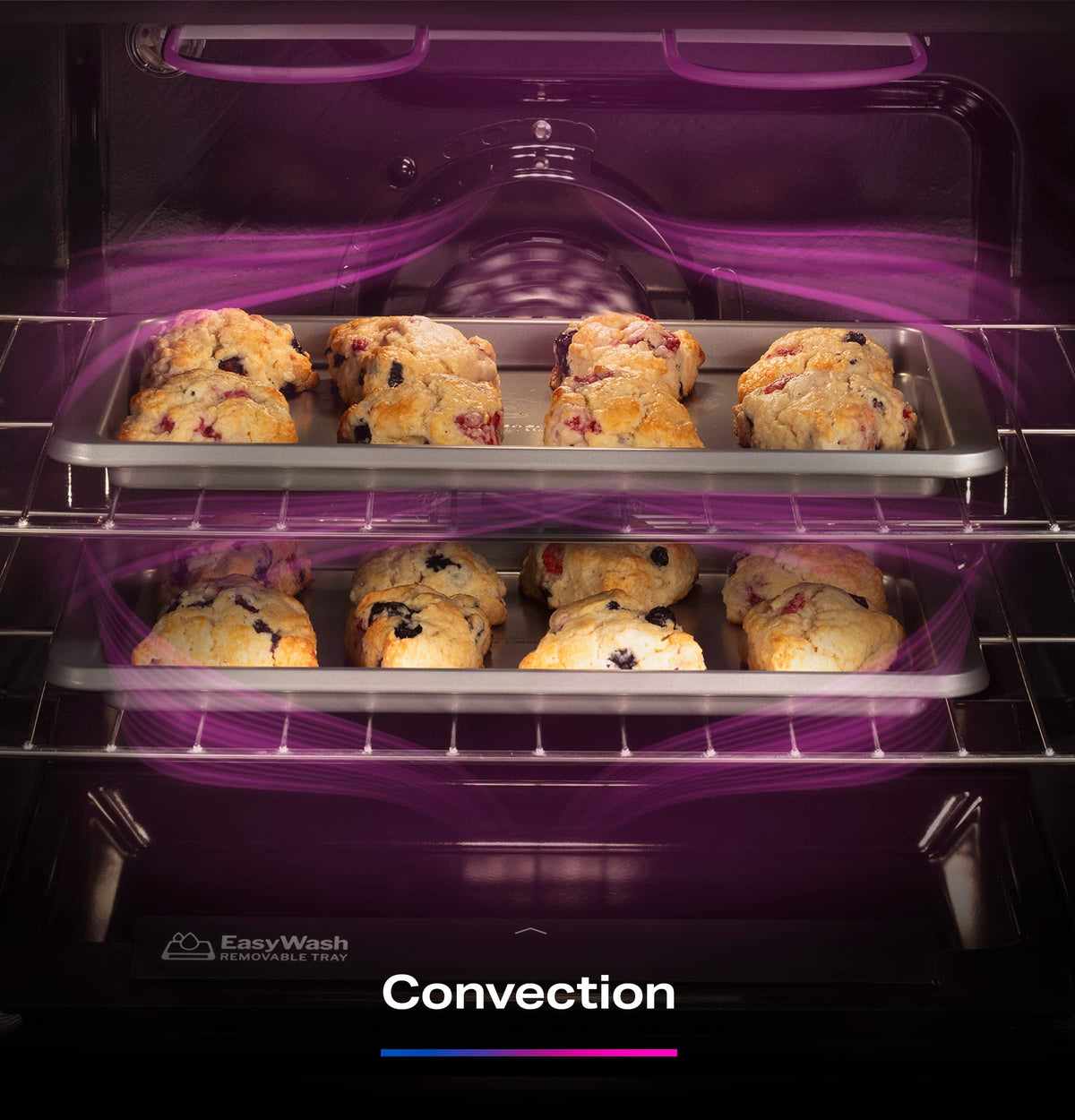 GE Profile - 30" Wide 5 Elements 5.3 Cu. Ft. Freestanding Electric Convection Range w/ Steam Clean, Air Fry, and EasyWash Oven Tray - Stainless Steel