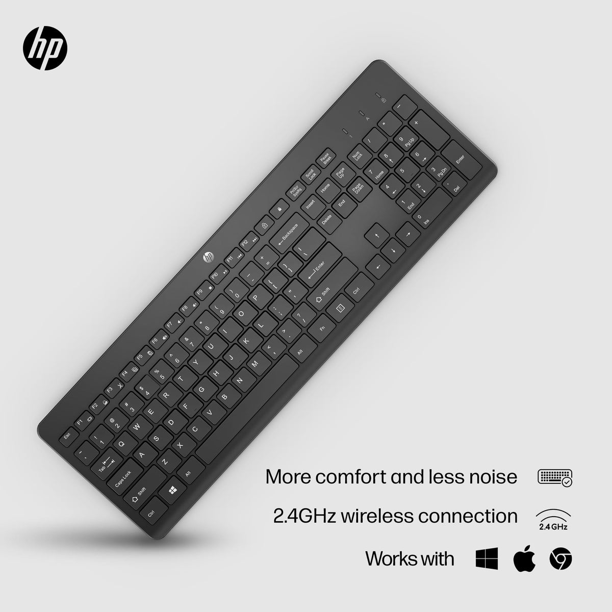 HP - 230 Full-size Wireless Keyboard and Mouse Bundle - Black