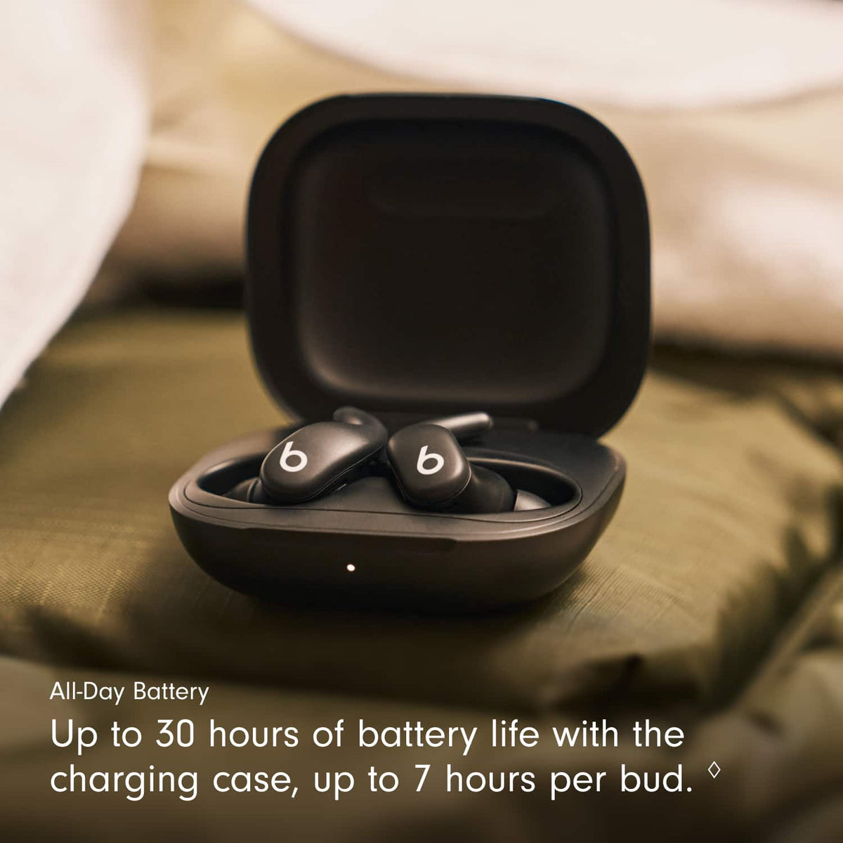 Beats - Powerbeats Fit True Wireless Active Noise Canceling Earbuds - Jet Black