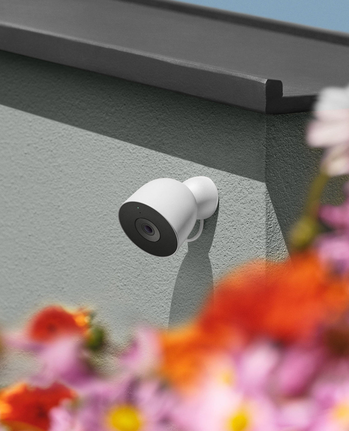 Google - Nest Cam Outdoor (wired, 2nd gen) - 2K Video and Gemini - 2-Pack - Snow