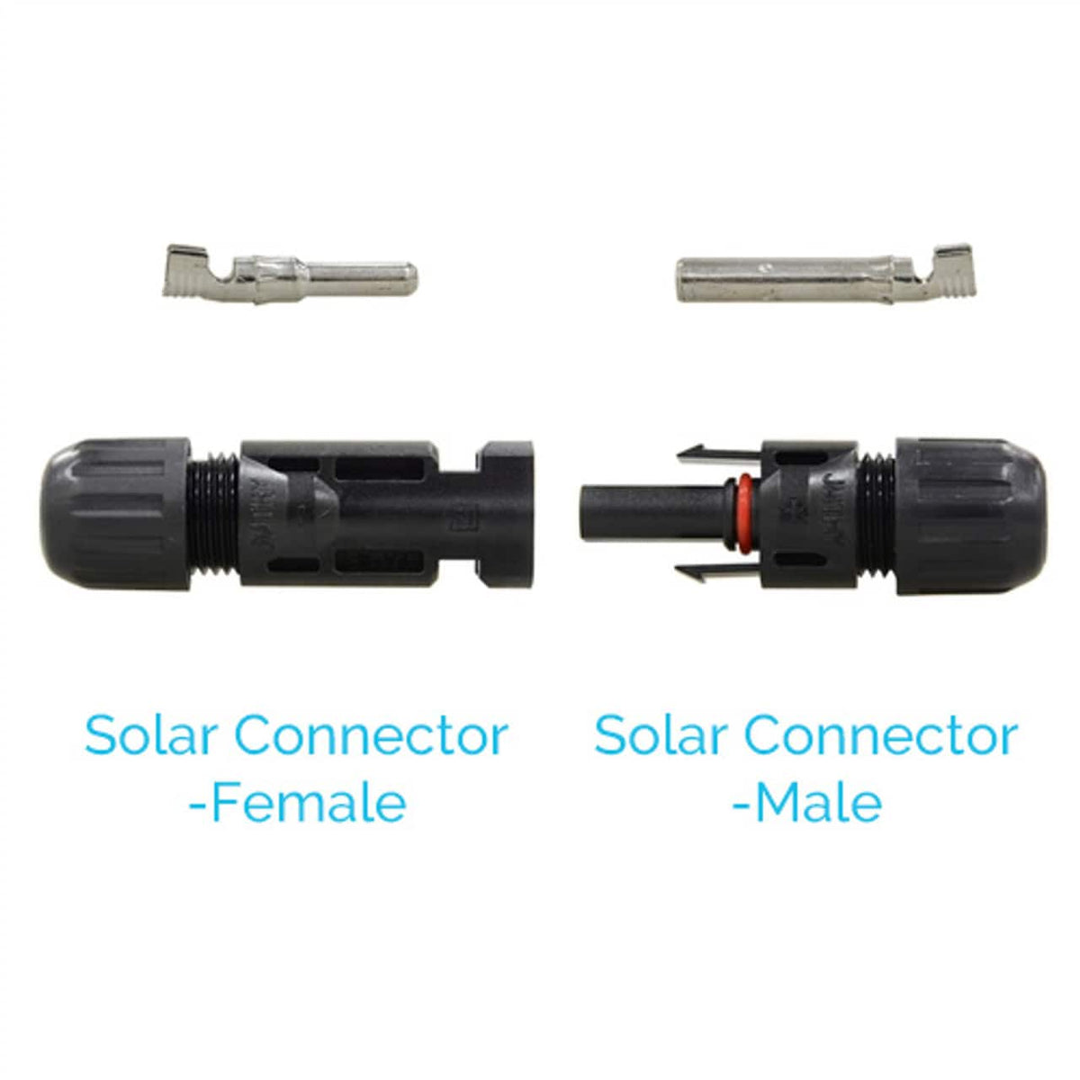 Renogy - Solar Connectors Male & Female - Black