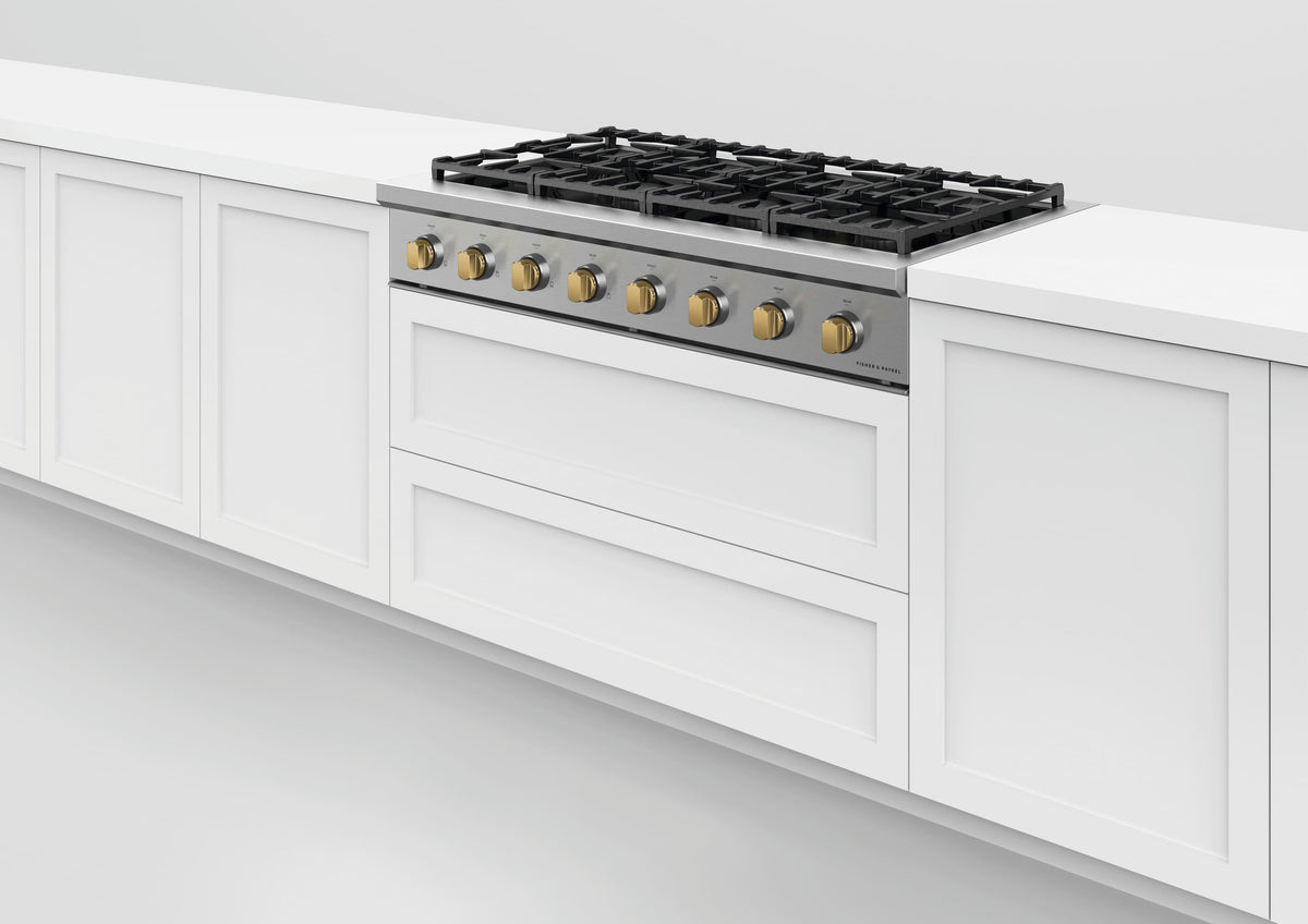 Fisher & Paykel - Pro Rangetop Dial Kit, 48 in, 8 Burner - Brass