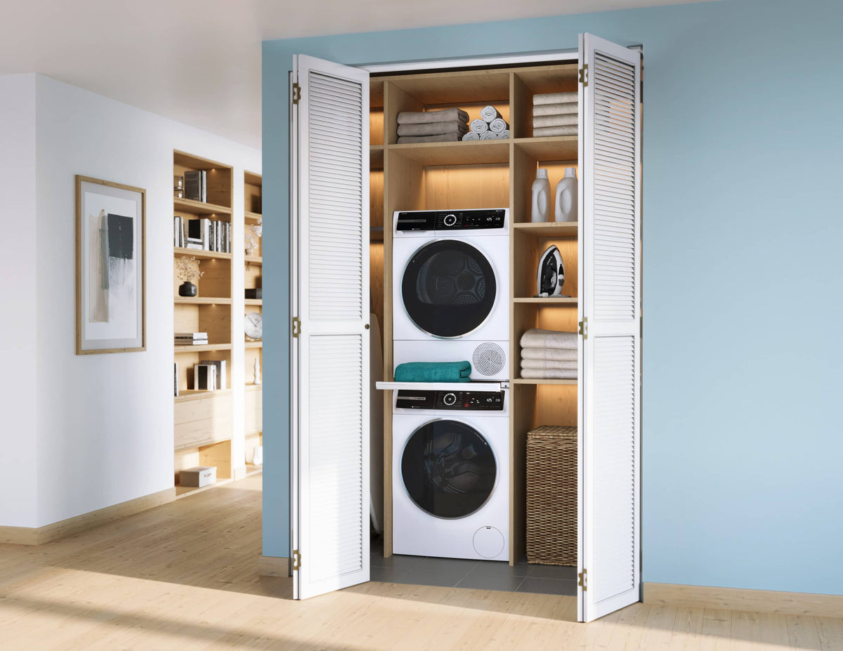 Bosch - 500 Series 2.4 Cu. Ft. High-Efficiency Stackable Smart Front Load Washer with 4D Wash System - White