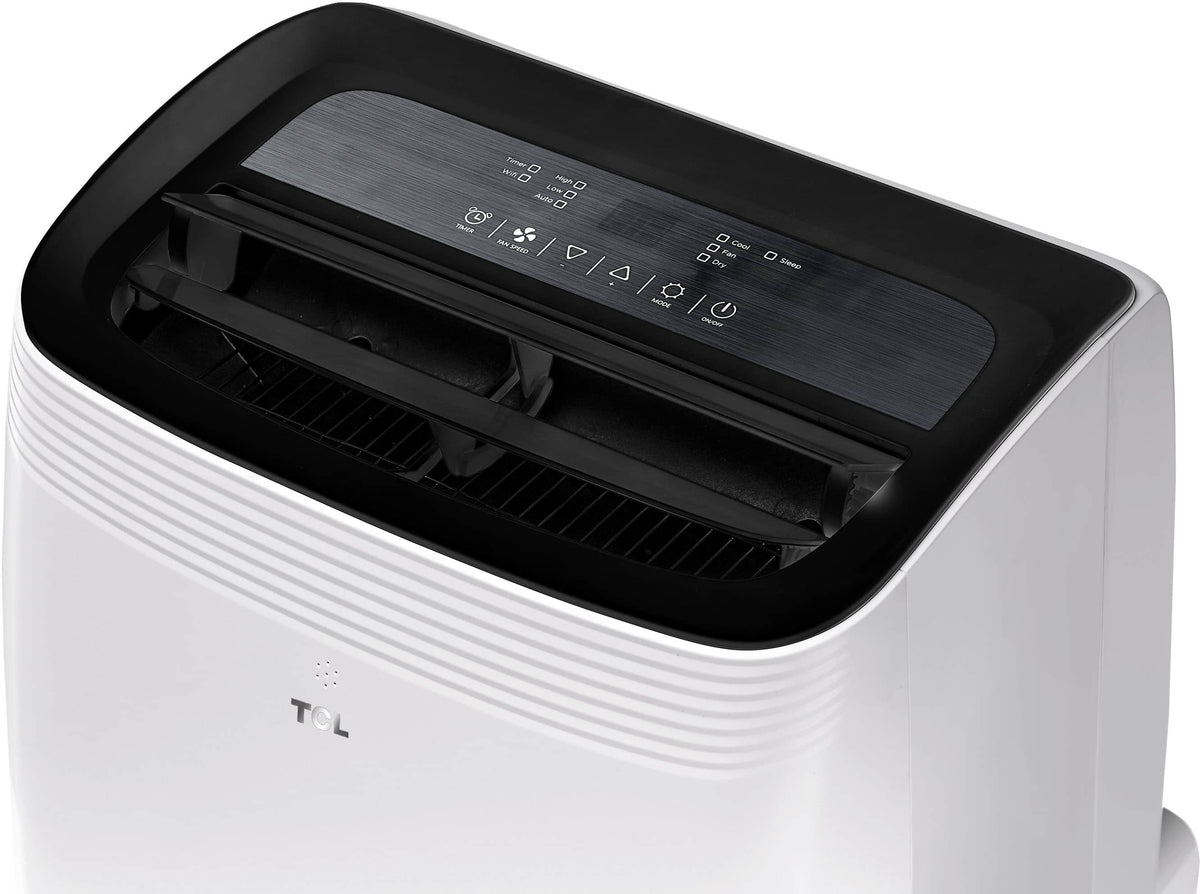 TCL - 450 Sq. Ft. 10,000 BTU Q-Series Ultra-Quiet Dual Hose Inverter Smart Portable Air Conditioner - White