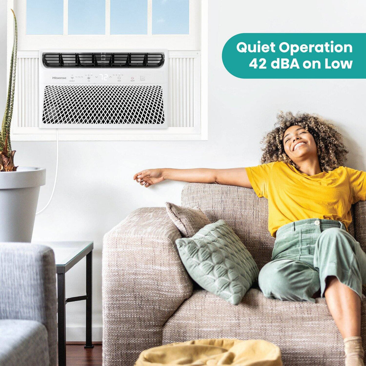 Hisense - 10,000 BTU Window Air Conditioner with Inverter Technology & ConnectLife App 450 Sq. Ft. with Remote - White