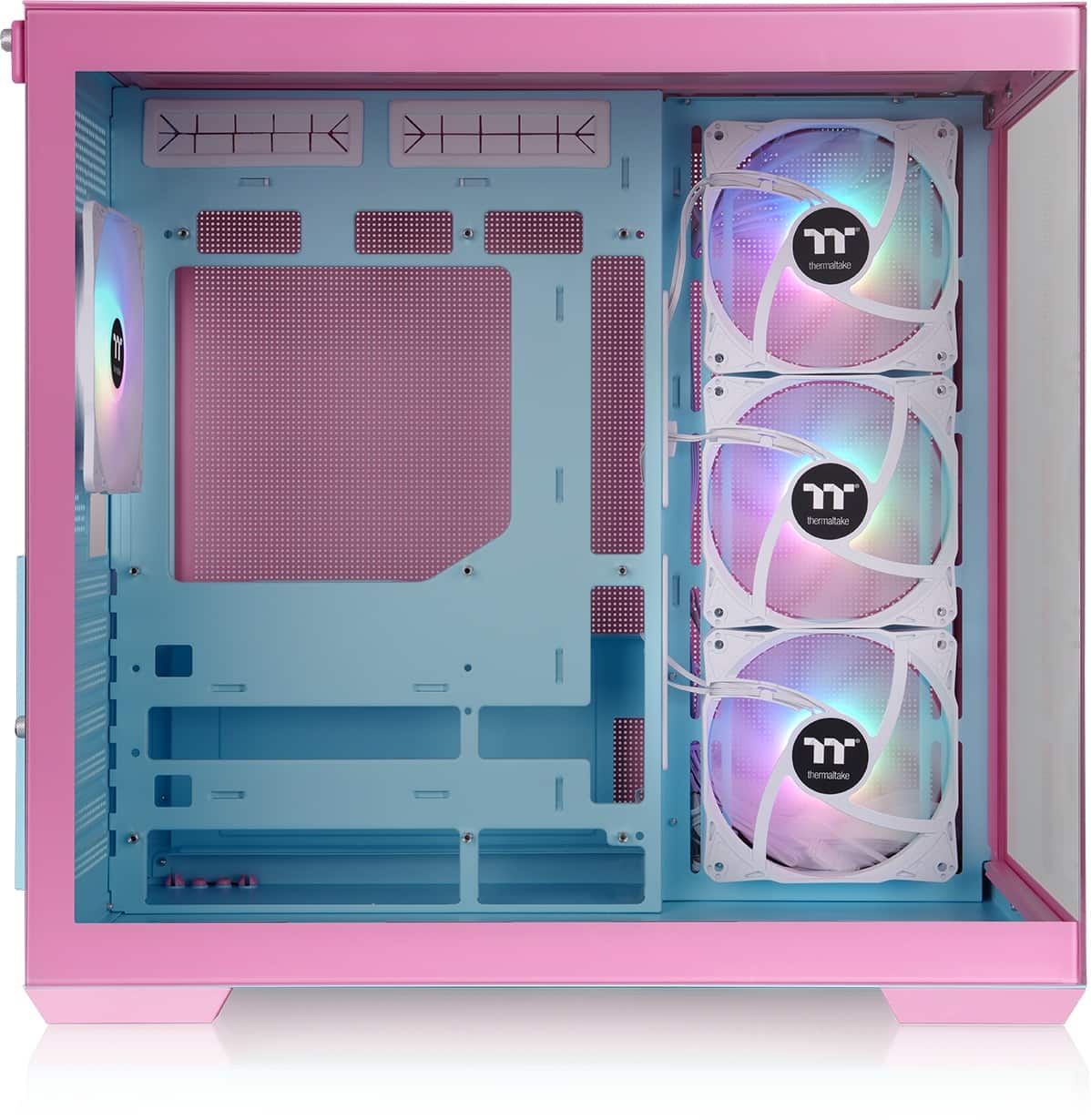 Thermaltake - View 380 TG ARGB ATX Mid-Tower PC Case - Bubble Pink