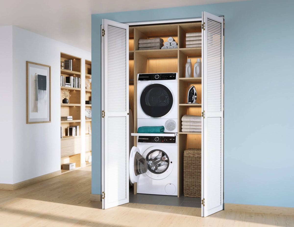 Bosch - 500 Series 2.4 Cu. Ft. High-Efficiency Stackable Smart Front Load Washer with 4D Wash System - White