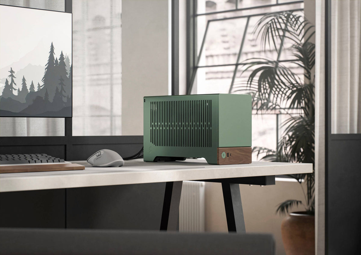 Fractal Design - Terra Jade Mini-ITX Small Form Factor PC Case with PCIe 4.0 Riser - Jade