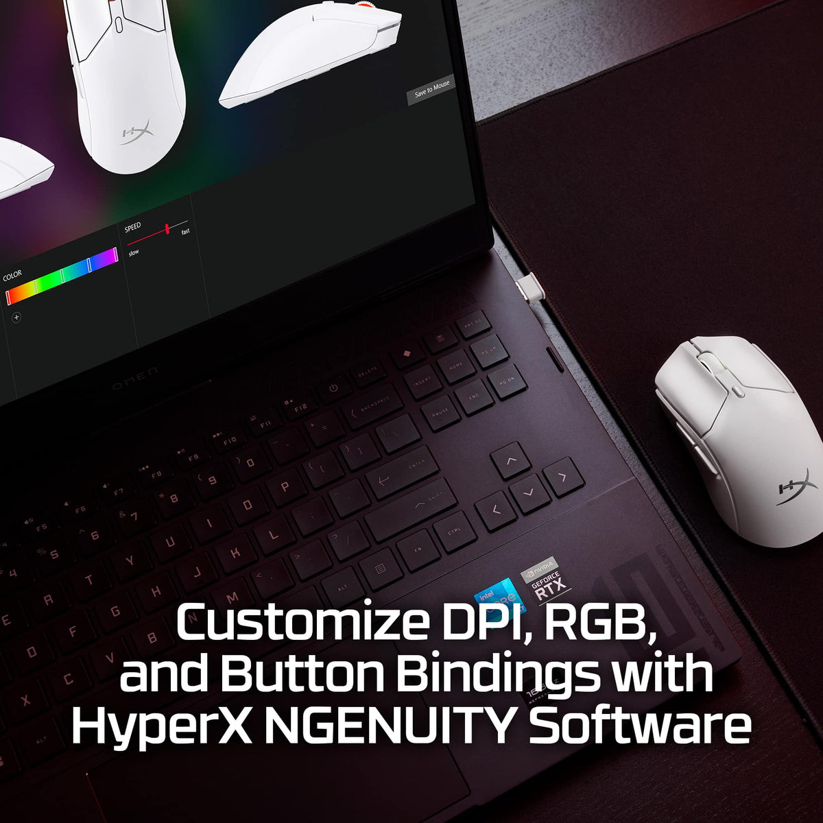 HyperX - Pulsefire Haste 2 Core Lightweight Wireless Optical Gaming Mouse - Wireless - Black
