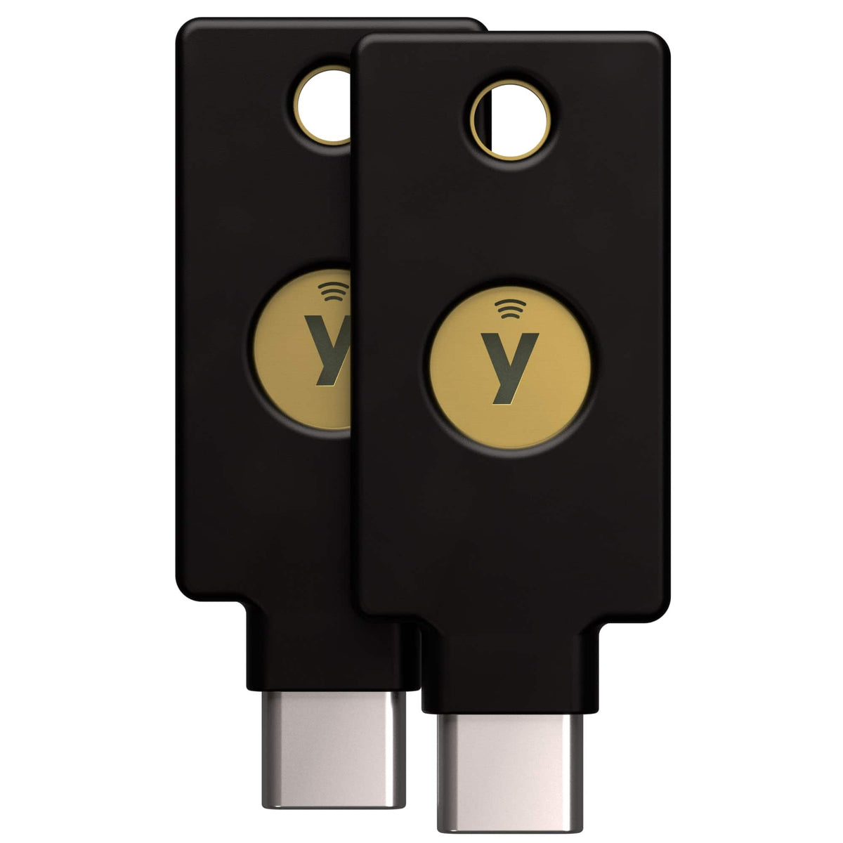 Yubico - YubiKey 5C NFC - Two-Factor authentication (2FA) Security Key, Connect via USB-C or NFC, FIDO Certified TwoPack - Black