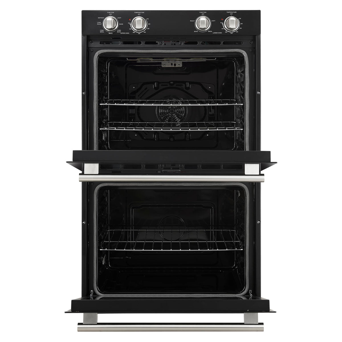 Forno Appliances - Vomero 30" Electric Convection Double Wall Oven - Black