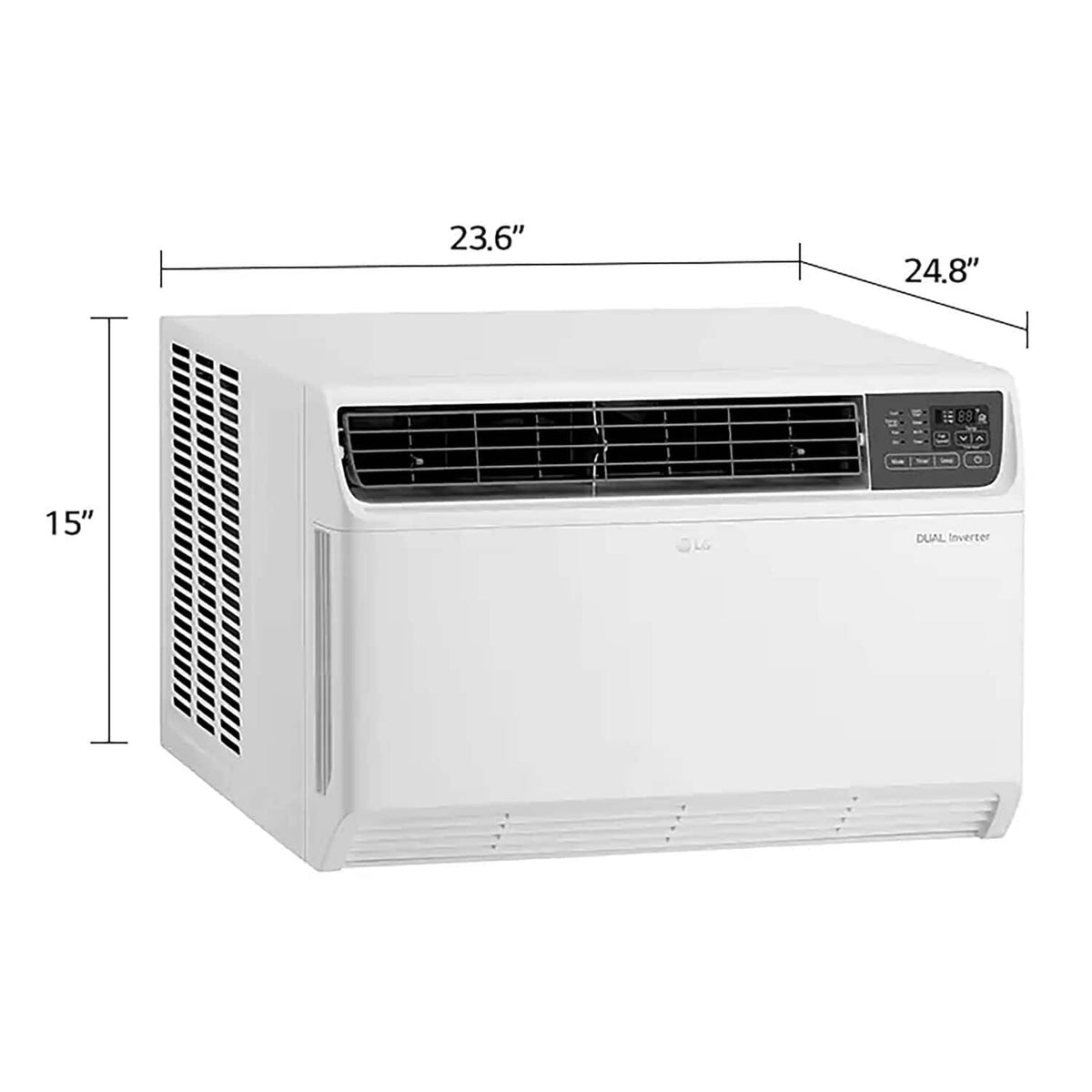 LG - 550 Sq. Ft. 12,000 BTU Smart Inverter Window Air Conditioner - White