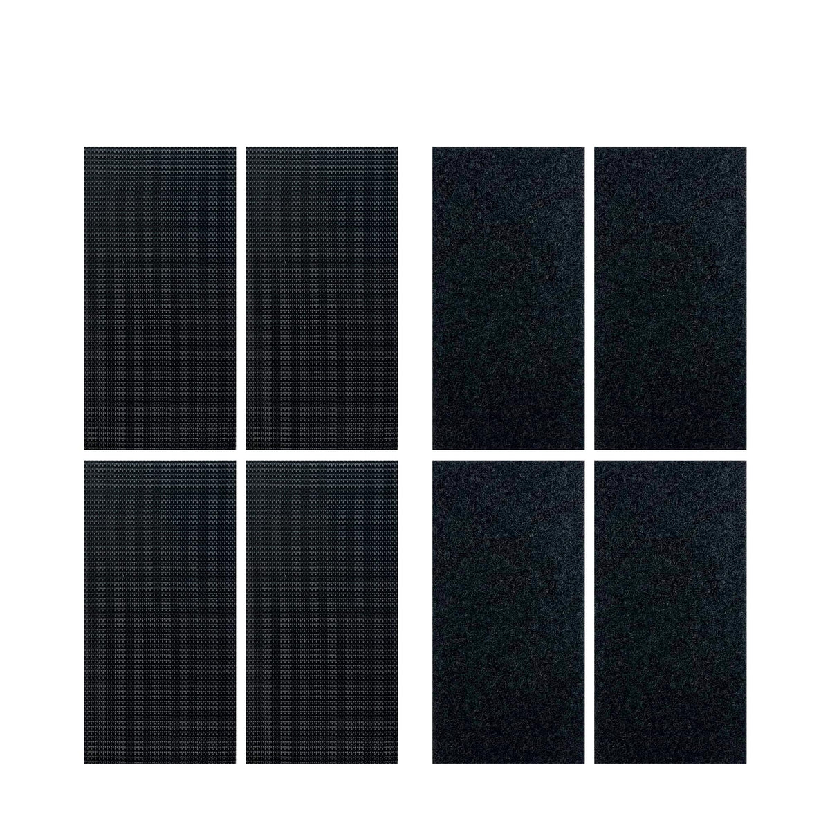Wrap-It Storage - Stick 'Em - 4" x 2" Strips (4 sets) - Industrial Strength - Black