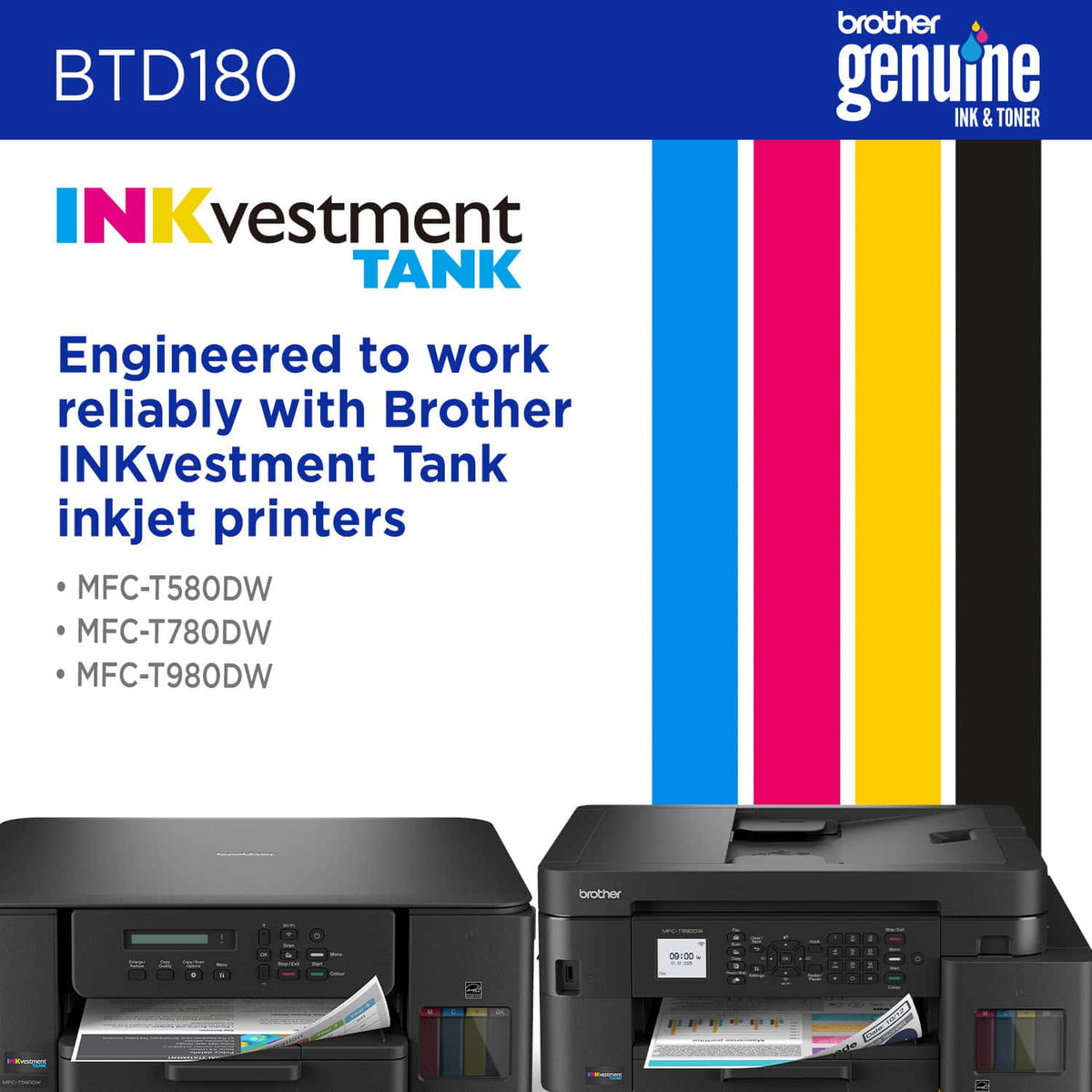 Brother - Genuine BTD180BK High-Yield Black Ink Bottle